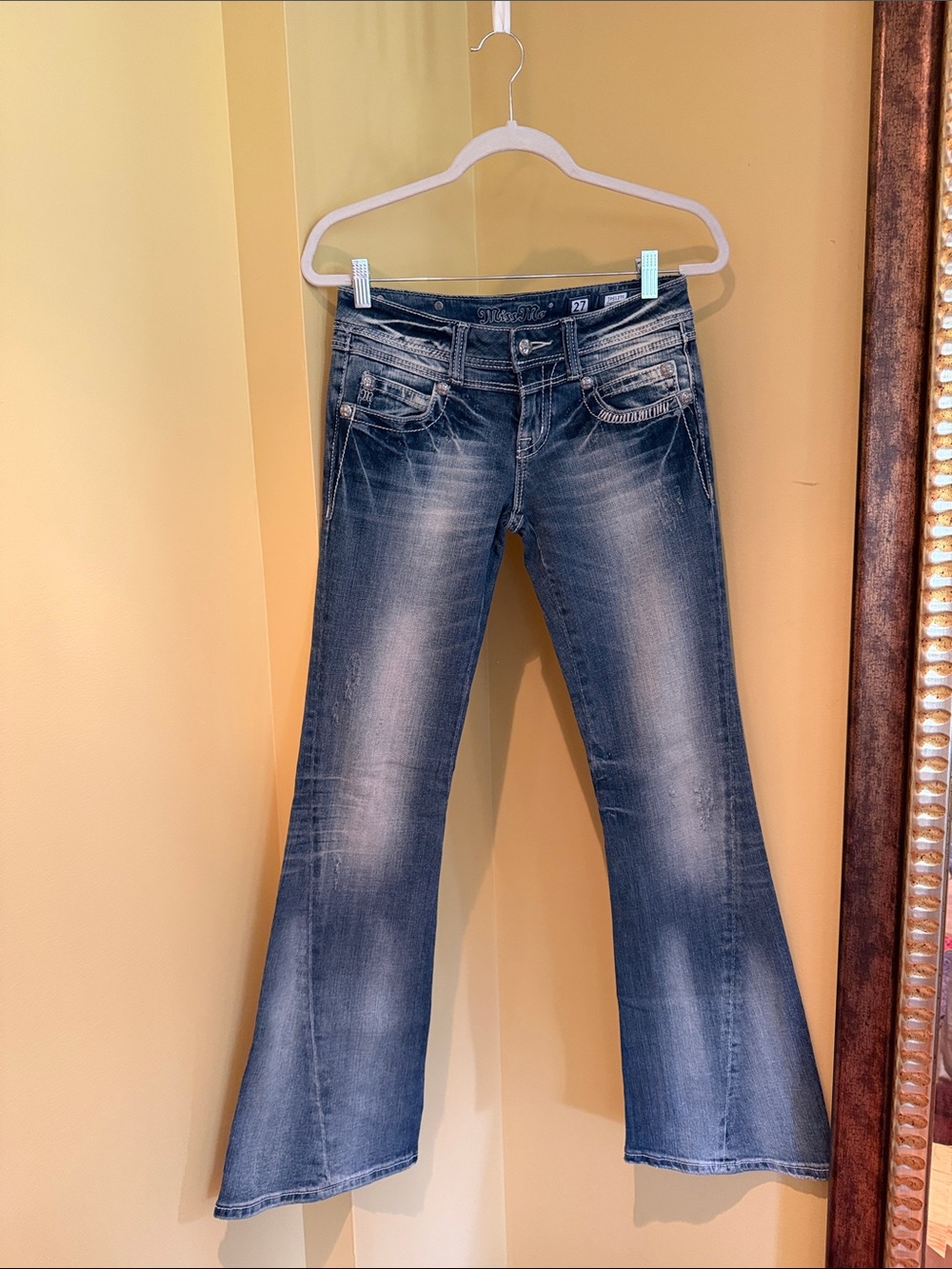Miss Me Washed Blue Flare Jeans